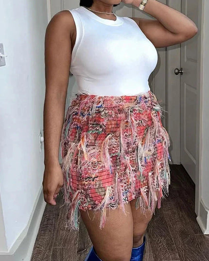 Colorful Tassel Skirt
