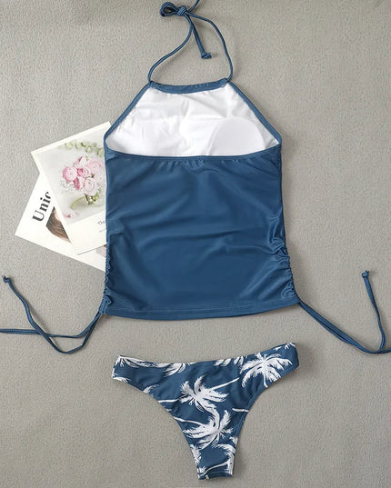 GlamWave: Women's Tied Halter Tankini Set