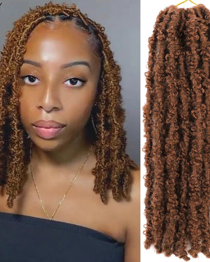 14 12 inch Butterfly Faux Locs Crochet Hair Braids Pre looped Distressed Goddess Butterfly Soft Locs Crochets Braids Cheveux Lok Caethelstore.com