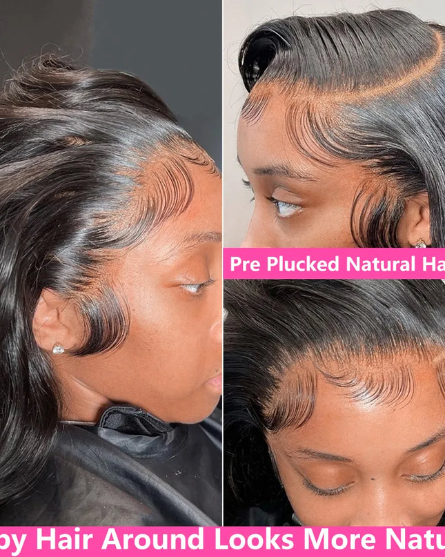 HD Transparent 13x4 13x6 Body Wave Lace Front Wig Pre Plucked 360 Lace Frontal Wig Human Hair Wigs For Women 4x4 Closure Wig