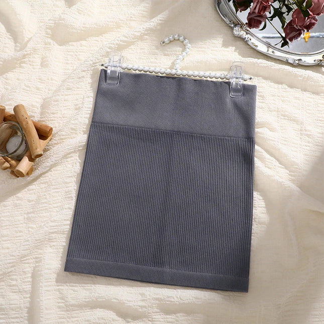 1 Pc Spring/Summer New High Waist Elastic Business Women's Mini Skirt, Black Slimming Knitted Half Skirt, Professional Workwear Urban Fashion Icon