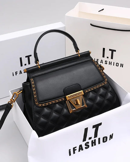 Women's Handbag New Autumn & Winter | High-End Light Luxury Diamond Grid Small Square Bag (Shoulder & Crossbody)