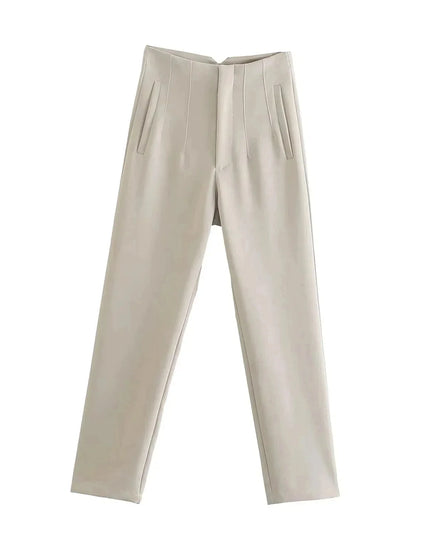 Women’s High Waist Slim Trousers