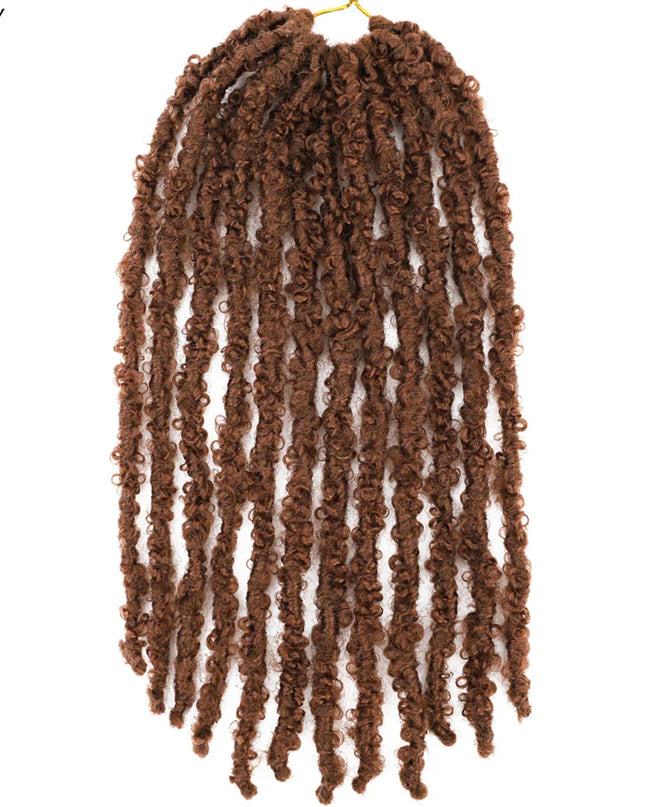 14 12 inch Butterfly Faux Locs Crochet Hair Braids Pre looped Distressed Goddess Butterfly Soft Locs Crochets Braids Cheveux Lok Caethelstore.com
