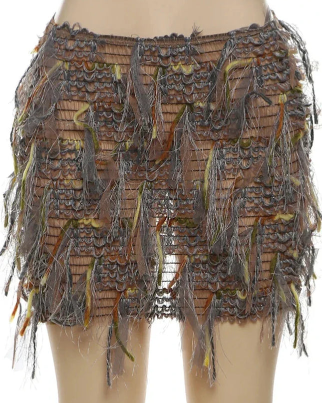 Colorful Tassel Skirt