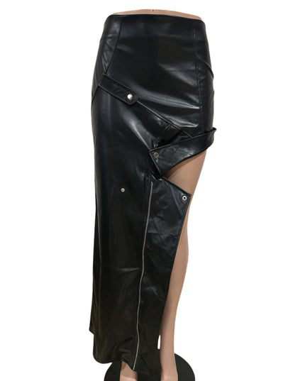Punk Sexy Leather Bodycon Skirt
