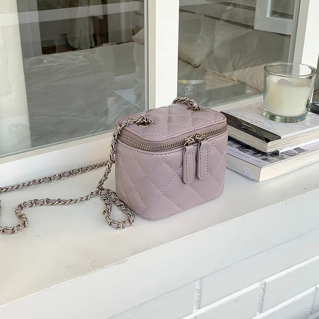 Mini Denim Crossbody Bags for Women | Lingge Chains Shoulder Bag & Fashion Brands Box Bag (Lipstick Coins Purses & Handbags)