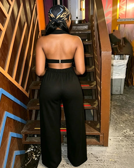 Hole Loose Pants Two-Piece Set