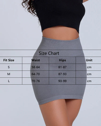 1 Pc Spring/Summer New High Waist Elastic Business Women's Mini Skirt, Black Slimming Knitted Half Skirt, Professional Workwear Urban Fashion Icon