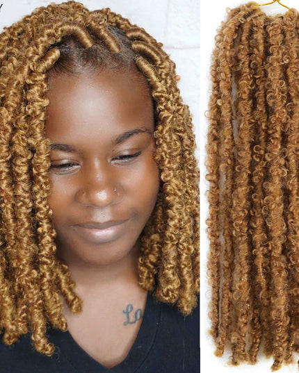 14 12 inch Butterfly Faux Locs Crochet Hair Braids Pre looped Distressed Goddess Butterfly Soft Locs Crochets Braids Cheveux Lok Caethelstore.com