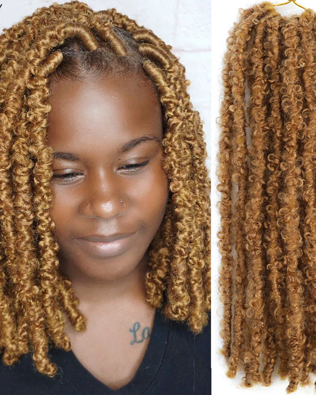14 12 inch Butterfly Faux Locs Crochet Hair Braids Pre looped Distressed Goddess Butterfly Soft Locs Crochets Braids Cheveux Lok Caethelstore.com