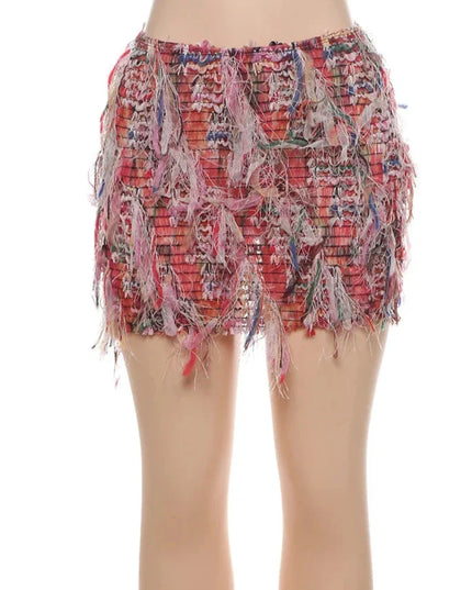Colorful Tassel Skirt