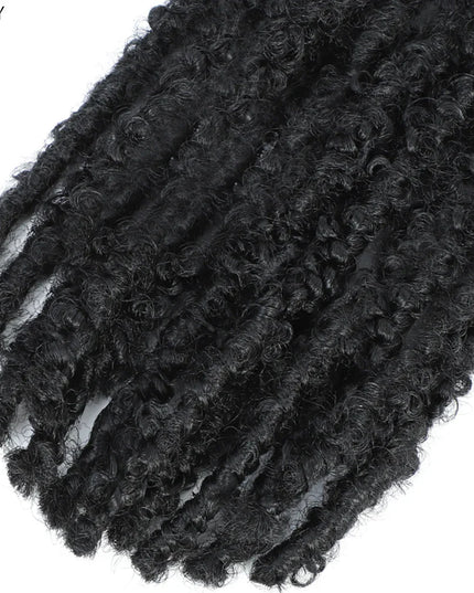 14 12 inch Butterfly Faux Locs Crochet Hair Braids Pre looped Distressed Goddess Butterfly Soft Locs Crochets Braids Cheveux Lok Caethelstore.com
