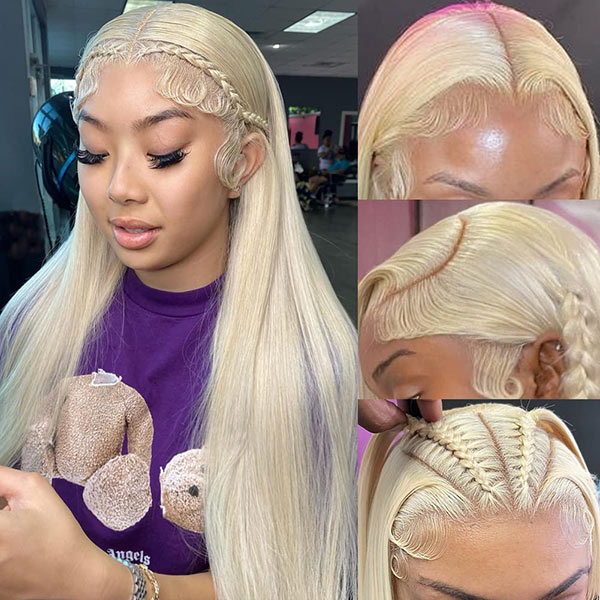 [Save $100] Junoda 613 Blonde Lace Front Wig Pre Plucked Colored Human Hair Wigs junoda