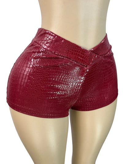 Sexy Leather Bodycon Shorts