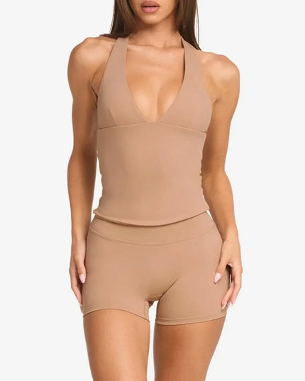 Woman Top Gym Impact Halter Top