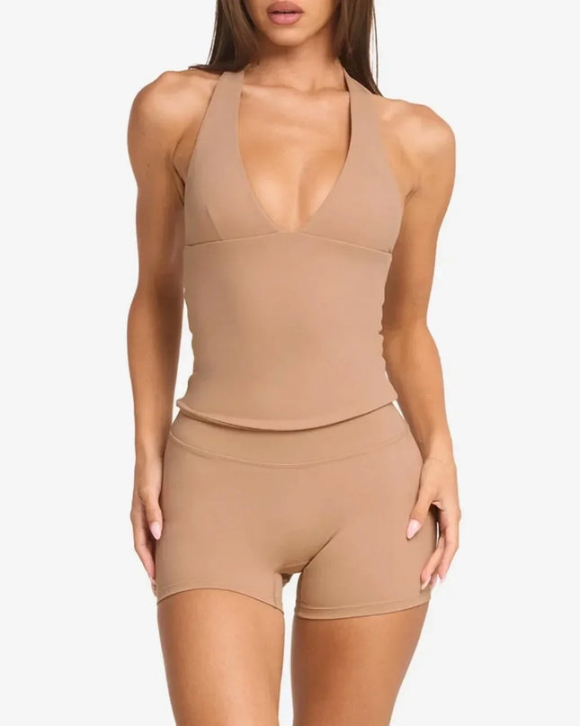 Woman Top Gym Impact Halter Top