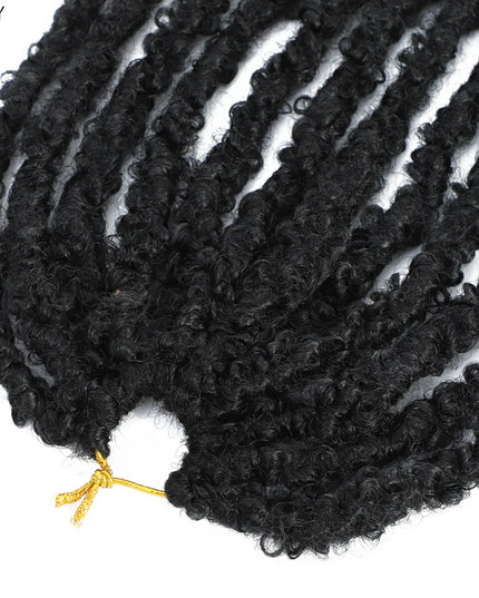 14 12 inch Butterfly Faux Locs Crochet Hair Braids Pre looped Distressed Goddess Butterfly Soft Locs Crochets Braids Cheveux Lok Caethelstore.com