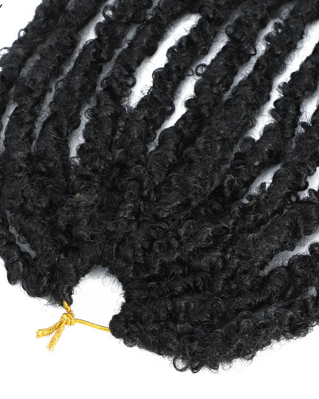 14 12 inch Butterfly Faux Locs Crochet Hair Braids Pre looped Distressed Goddess Butterfly Soft Locs Crochets Braids Cheveux Lok Caethelstore.com