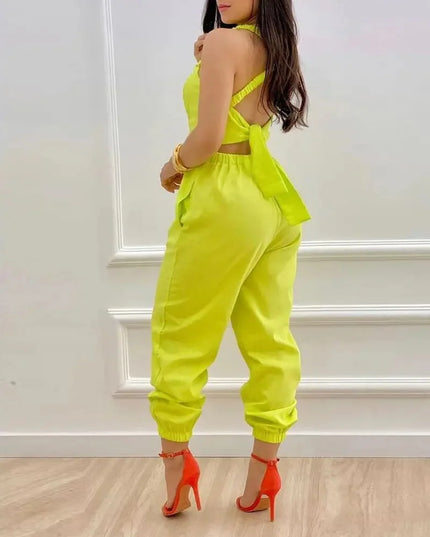 Elegant Summer Fashion Jumpsuit for Women - Shoulder Straps