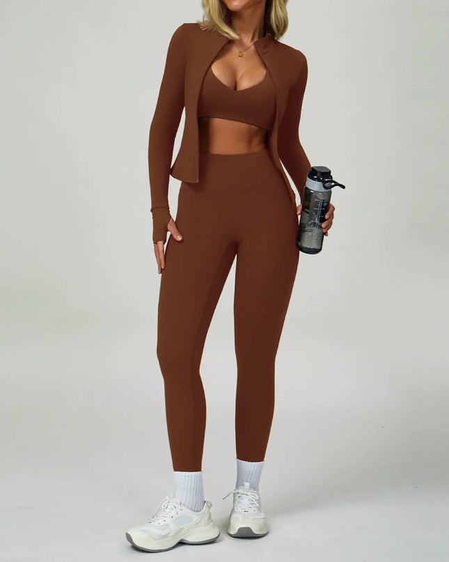 2/3-Piece Activewear Set – Sports Bra & High Waist Leggings Caethelstore.com