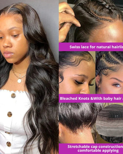 13x4 13x6 Body Wave Lace Front Wig 30 Inch Transparent Lace Frontal Wig Human Hair Wigs For Women Pre Plucked Lace Closure Wig