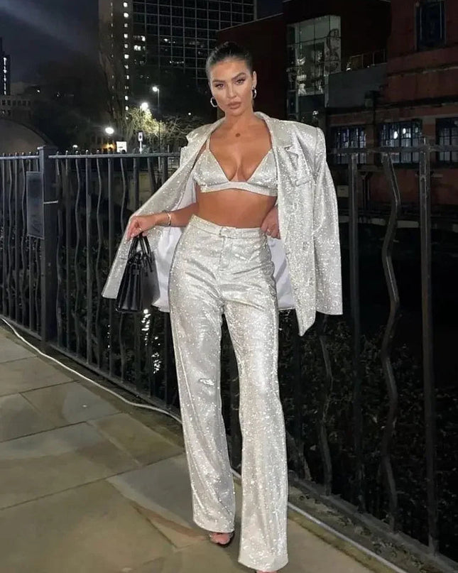 Glitz Blazer & Pants Matching Set
