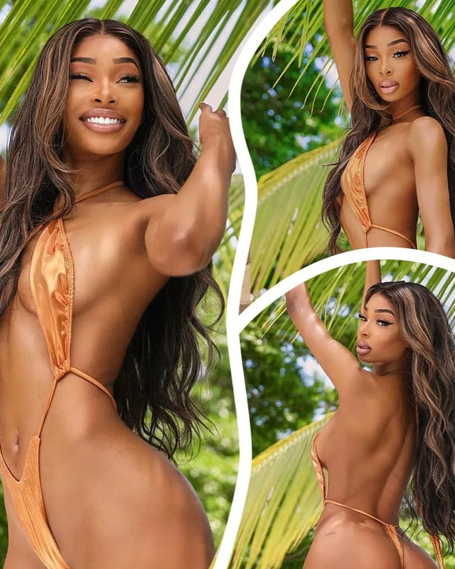 1B/30 Ombre Highlight Lace Front Wigs Human Hair 13x6 Body Wave Wig Human Hair 13x4 Transparent Lace Frontal Wigs For Women Caethelstore.com