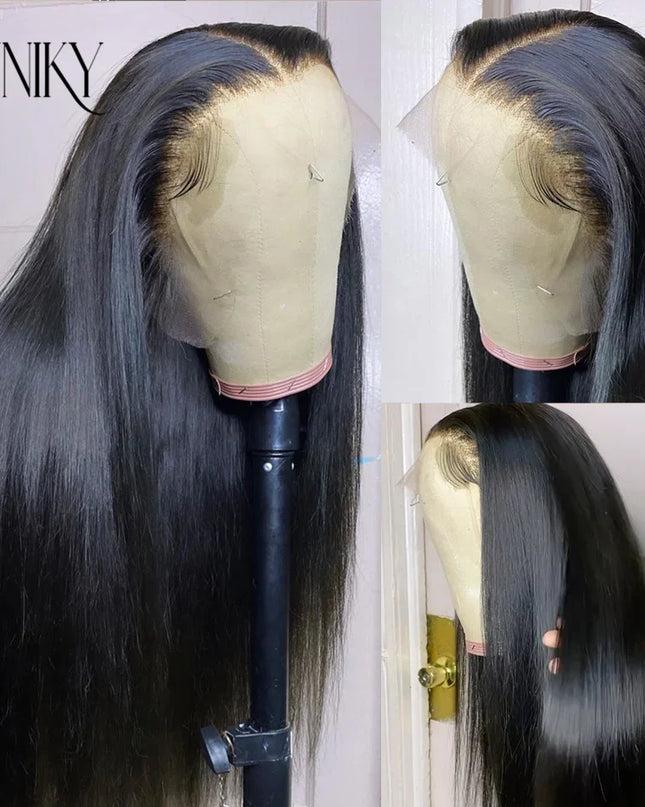 Full Lace Wigs Human Hair Pre Plucked Brazilian Remy Hair Wigs For Women Bone Straight Human Hair Wigs HD Transparent Lace Wigs