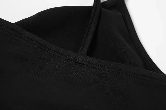 2022 Sexy Spaghetti Strap Bodycon Dress Women Backless Folds Wrap Hip Dresses Female Causal Streetwear Slim Dress Vestidos Robes Caethelstore.com