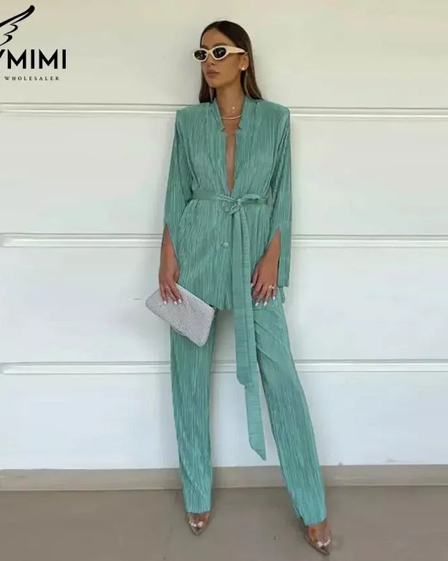 Fabulous Pleated Casual Party 2 Pc Set