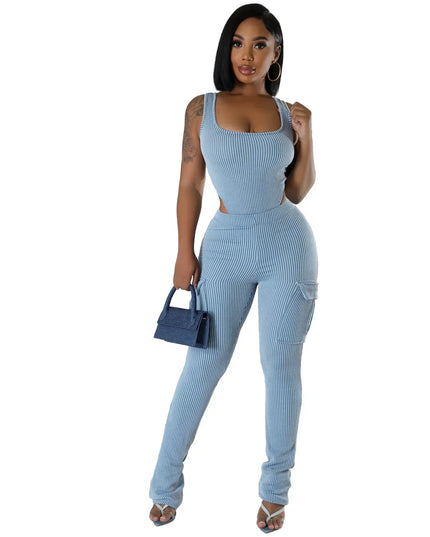 Cargo Pants with Pockets Set