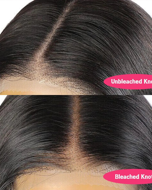 13x4 Lace Frontal Wig Human Hair Short Bob Wig Body Wave 4x4 HD Lace Front Closure Wig Brazilian Virgin Hair Natural Black Color Caethelstore.com