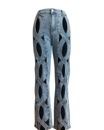 Cutout Hollow Out Jeans