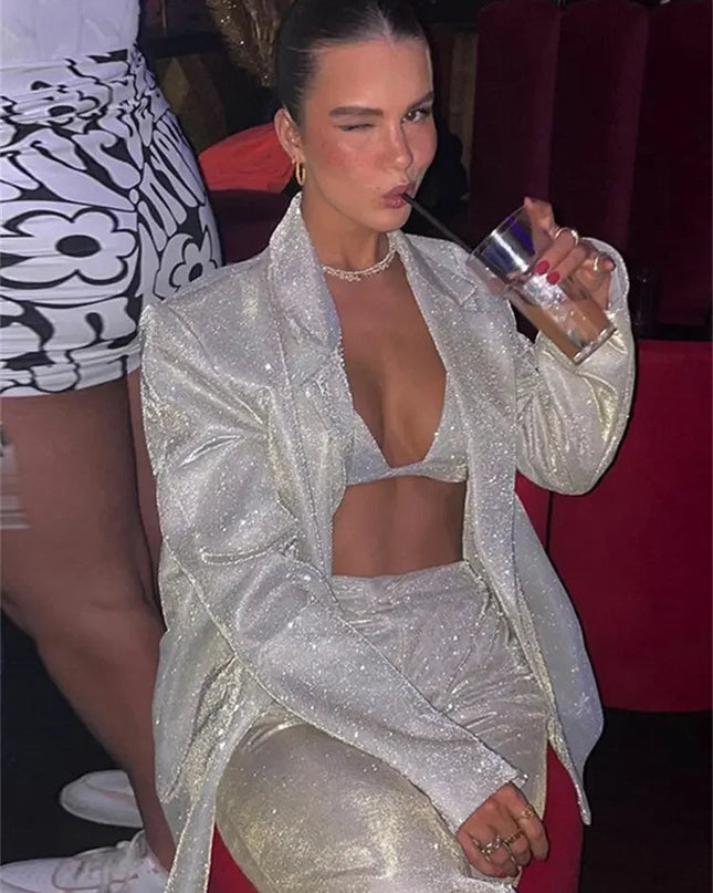 Glitz Blazer & Pants Matching Set