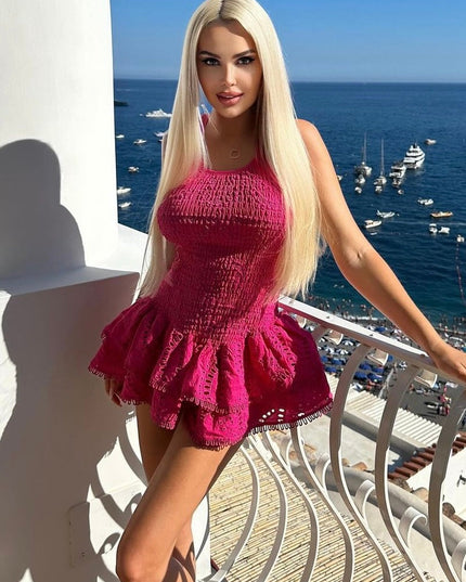 Jessica Bara Vaira Ruffle Mini Dress JESSICA BARA