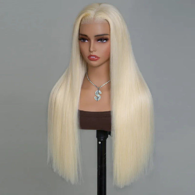 613 Blonde Straight Human Hair Lace Front Wigs Undetectable Lace Wig 180% Density junoda