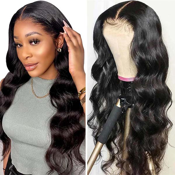 Junoda Body Wave 6x6 Lace Closure Wig Transparent/HD Lace Wig Skin Melt Well junoda