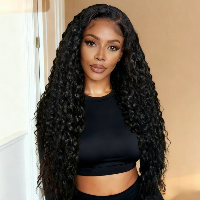 Deep Wave Pre-Cut Lace Pre-Plucked Bleached Knots Wear & Go Glueless Wig Flash Sale junoda