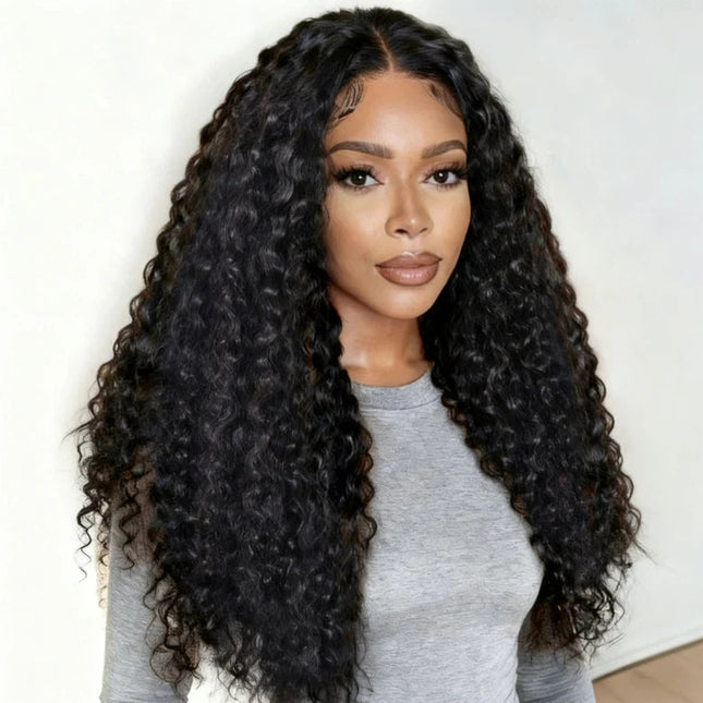 Deep Wave Pre-Cut Lace Pre-Plucked Bleached Knots Wear & Go Glueless Wig Flash Sale junoda