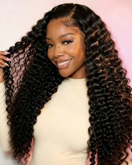 Deep Wave Pre-Cut Lace Pre-Plucked Bleached Knots Wear & Go Glueless Wig Flash Sale junoda
