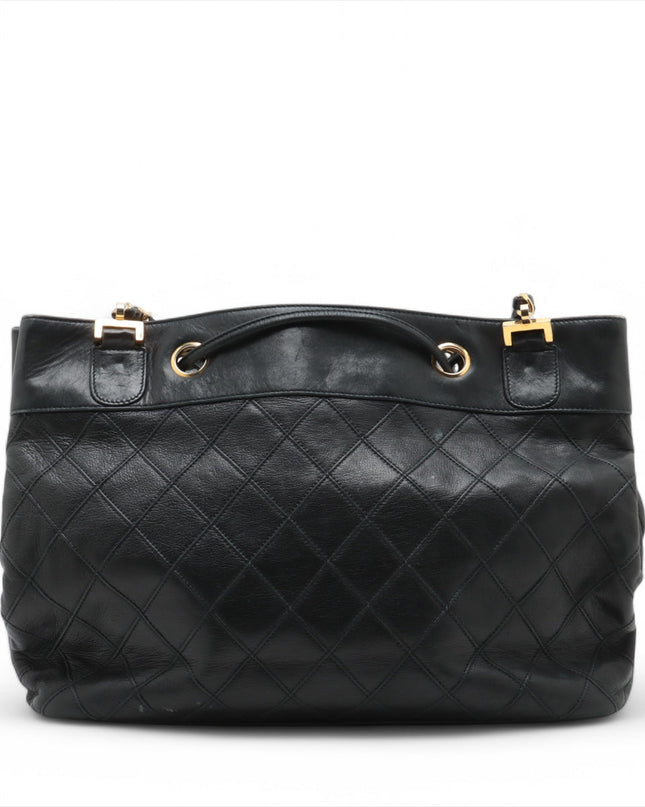 Chanel Lambskin Black Quilted Shoulder Bag 0 Series #3752