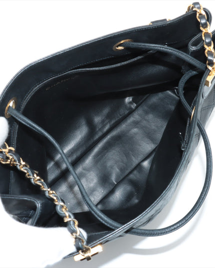 Chanel Lambskin Black Quilted Shoulder Bag 0 Series #3752
