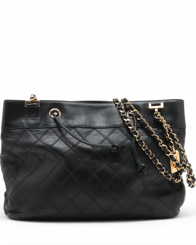 Chanel Lambskin Black Quilted Shoulder Bag 0 Series #3752