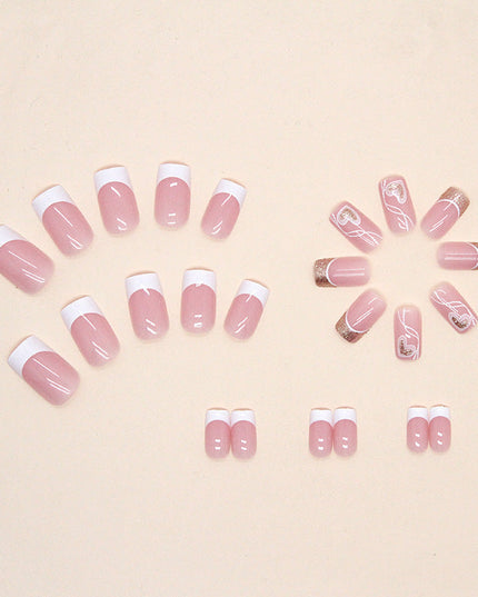 Women's Simple Love Sweet Wear Fake Nails