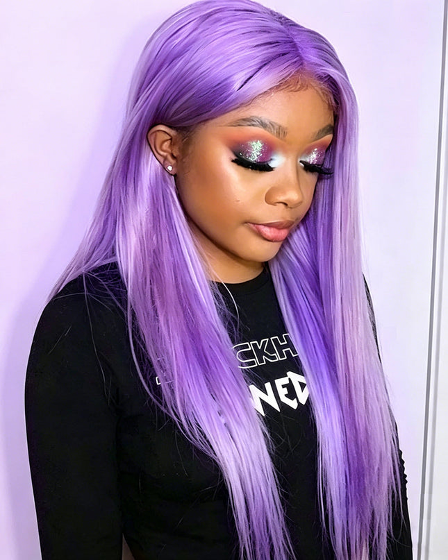 Colorful Straight Hair Lace Closure Wigs, High 200% Density junoda