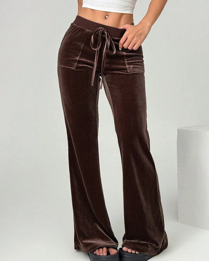 Women's Clothing Flared Trousers Commuting Figure Flattering Casual