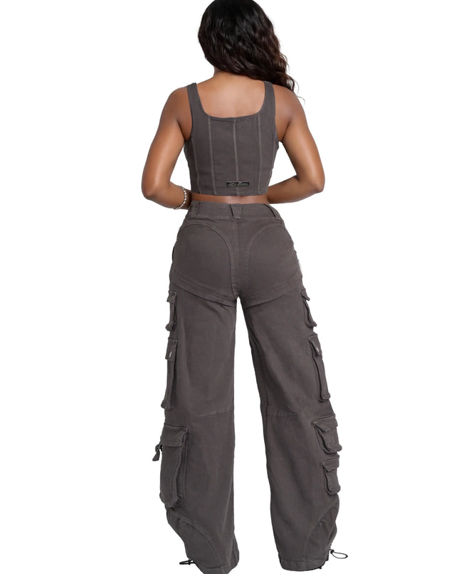 Low-Rise Twill Cargo Pant