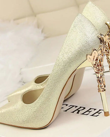 White Satin High Heels for Women - Stylish Pointed Shoes