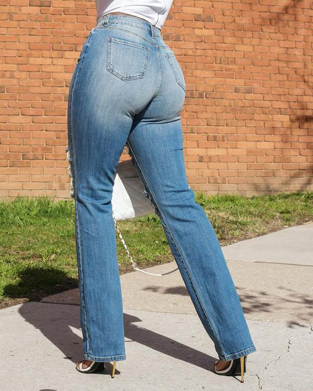European And American Fashion Women's Stretch Denim Trousers